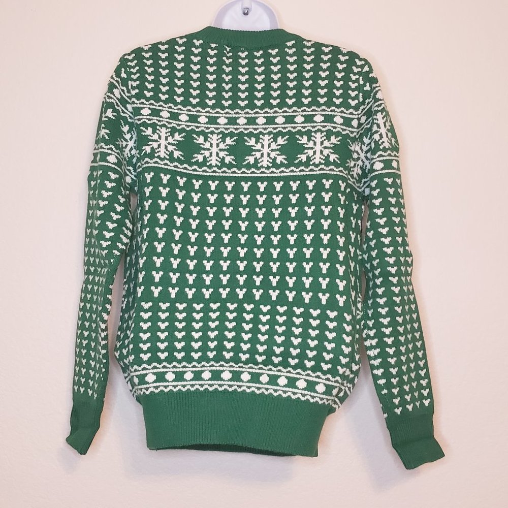 Sykooria Women's Green White Crew Neck Long Sleeve Ugly Holiday Sweater Medium - Picture 5 of 10